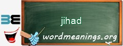 WordMeaning blackboard for jihad